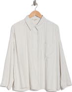 MAX STUDIO Stripe Button-Up Shirt