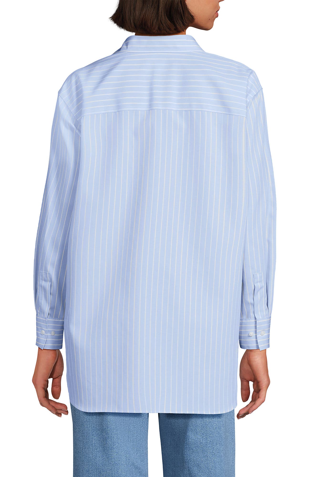 No Iron Oversized Poplin Extra Long Tunic - image 2