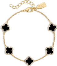 Electric Picks Mini Black Icon Clover Bracelet