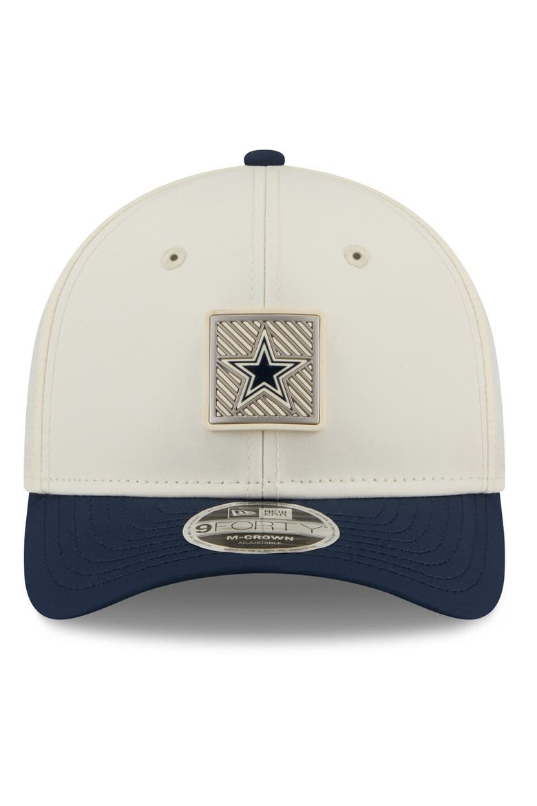 Men's New Era  Cream/Navy Dallas Cowboys 2026 NFL Training Camp 9FORTY Adjustable Hat, Alternate, color, Cream