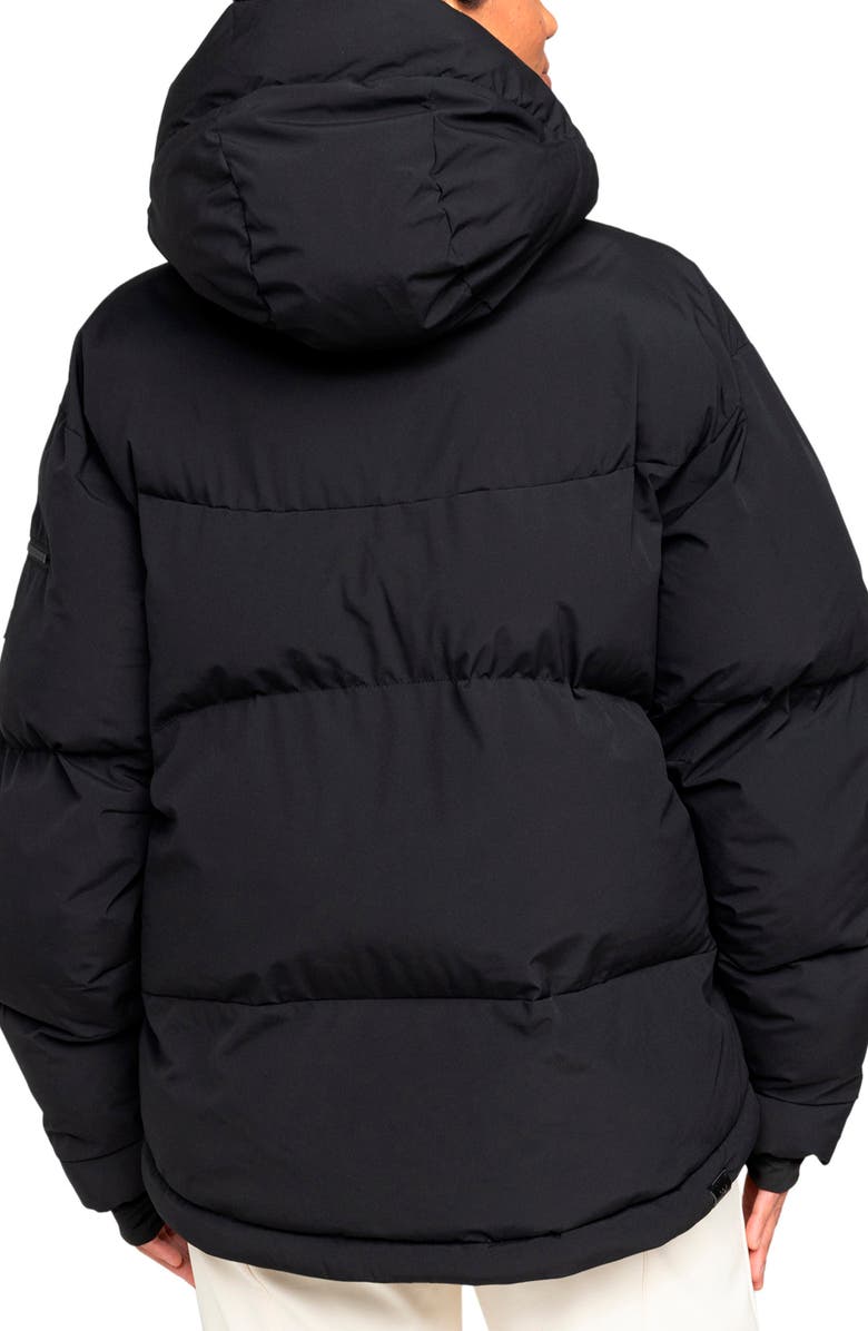 Roxy Alofted Water Resistant Hooded Puffer Jacket, Alternate, color, Anthracite