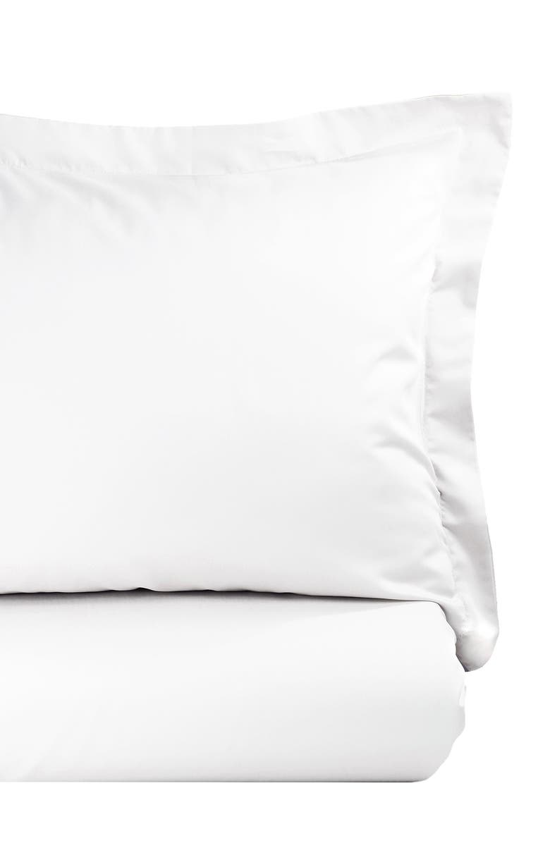 MELANGE HOME 400 Thread Count Cotton Supima Cotton Duvet Set, Alternate, color, White