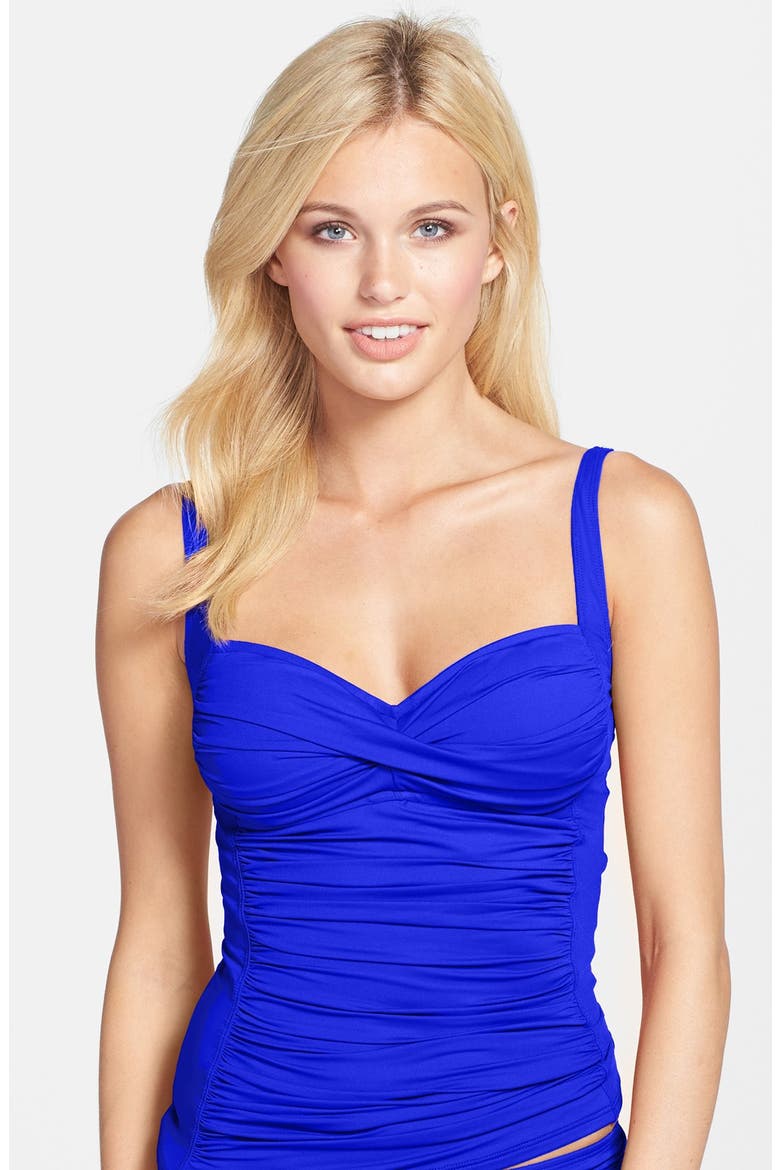 'Glamour' Tankini Top, Main, color, COBALT