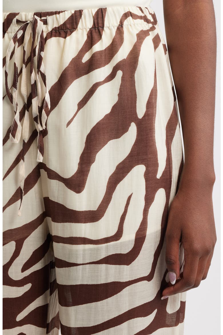 Koni Animal Print Wide Leg Pants, Alternate, color, ECRU