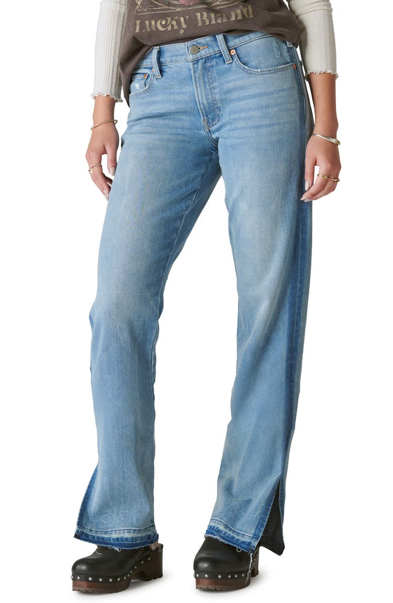 Lucky Brand Sweet Distressed Vented Cuff Straight Leg Jeans, Main, color, 