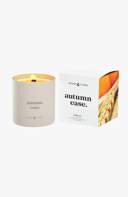 Spoken Flames Autumn Ease Candle In Light Beige/off-white