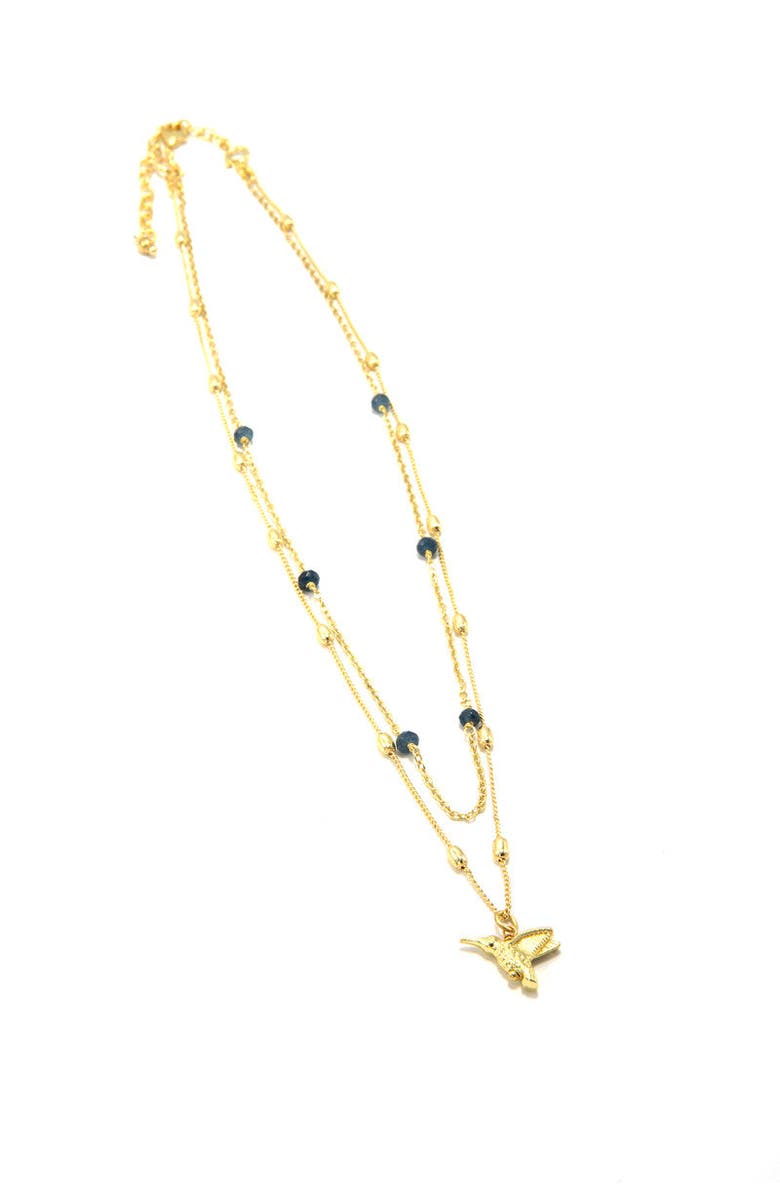 Fair Anita Hummingbird Lapis Convertible Necklace, Alternate, color, Red