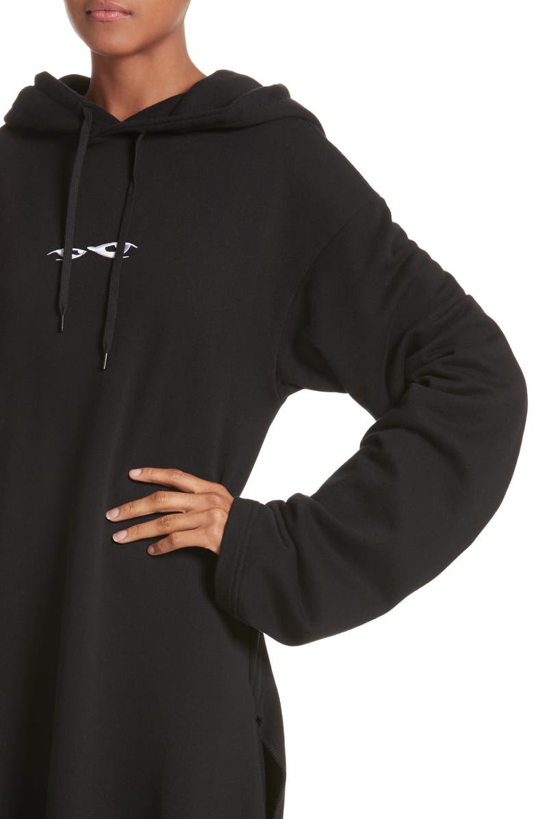 VETEMENTS Hoodie Wrap Dress, Alternate, color, 