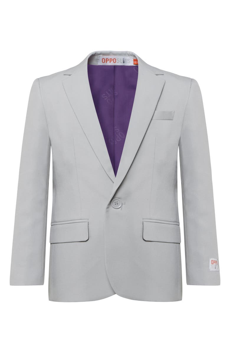 OppoSuits Groovy Grey Two-Piece Suit with Tie, Main, color, Grey