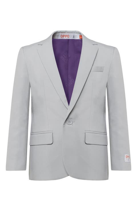 Groovy Grey Two-Piece Suit with Tie (Toddler Boys, Little Kid & Big Kid)