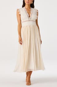 ASTR the Label Eloise Mixed Media Midi Dress