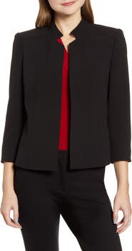 Anne Klein Crepe Open Front Jacket