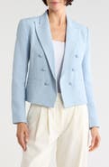 L'AGENCE Brooke Texture Double Breasted Crop Blazer
