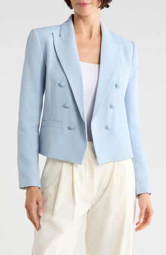 Brooke Texture Double Breasted Crop Blazer