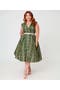 selected Green Floral Stripe