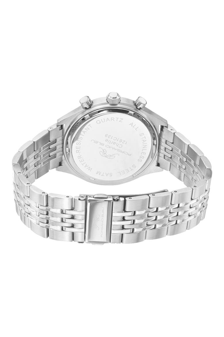 Charlie Multifunction Bracelet Strap Watch, 45mm, Alternate, color, SILVER