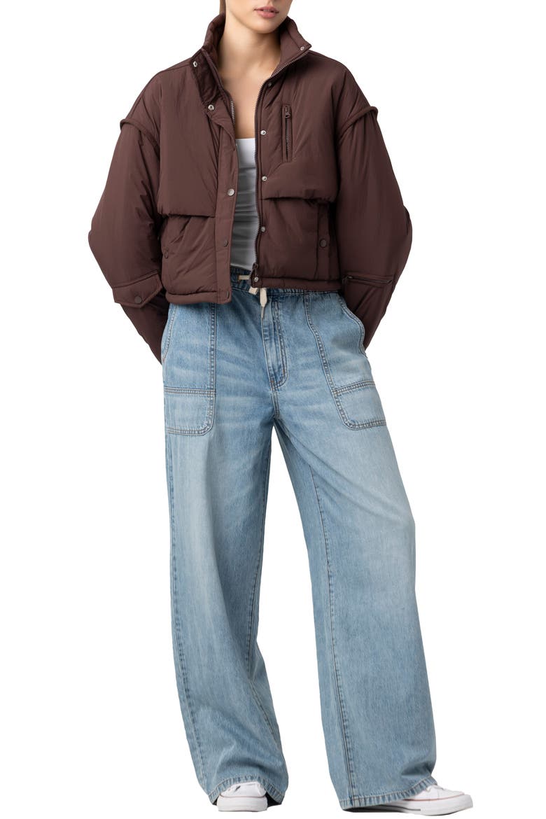 Insulated Crop Jacket, Alternate, color, WINNING STREAK