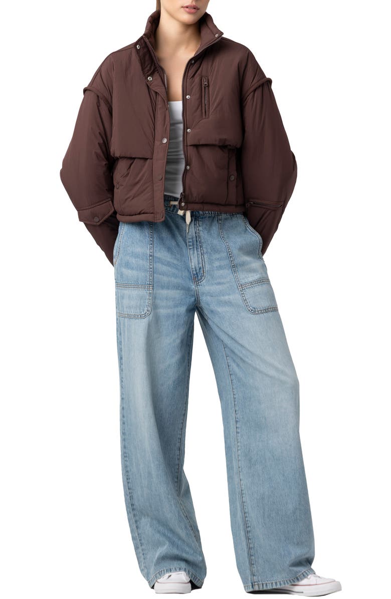 BLANKNYC Insulated Crop Jacket, Alternate, color, Winning Streak