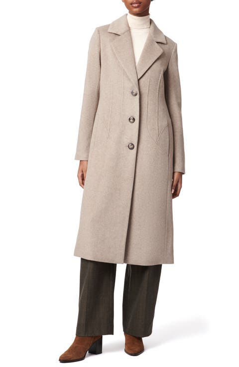 Tailored Wool Blend Coat
