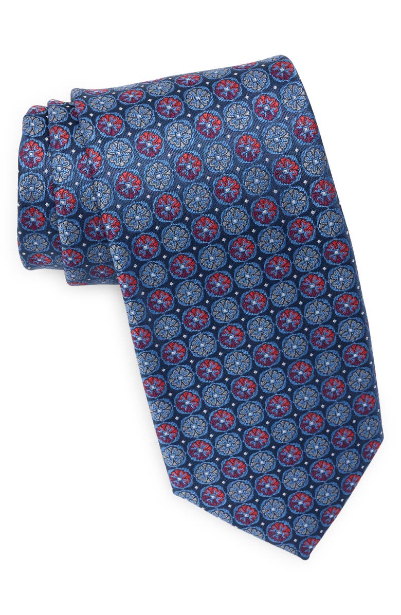 NORDSTROM RACK Glover Medallion Tie, Main, color, Blue/ Red