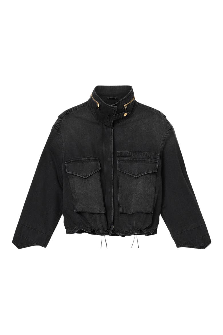 Clay Denim Jacket, Alternate, color, WASHED BLACK