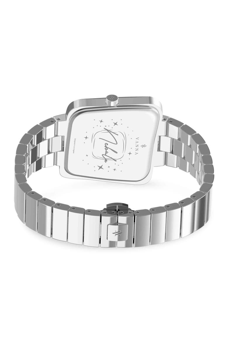 Nebula Gemstone Watch, Alternate, color, White Pearl-Silver