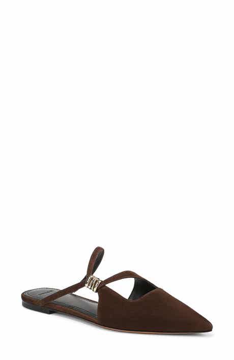 Vince Gilia Strappy Pointed Toe Flat Mule
