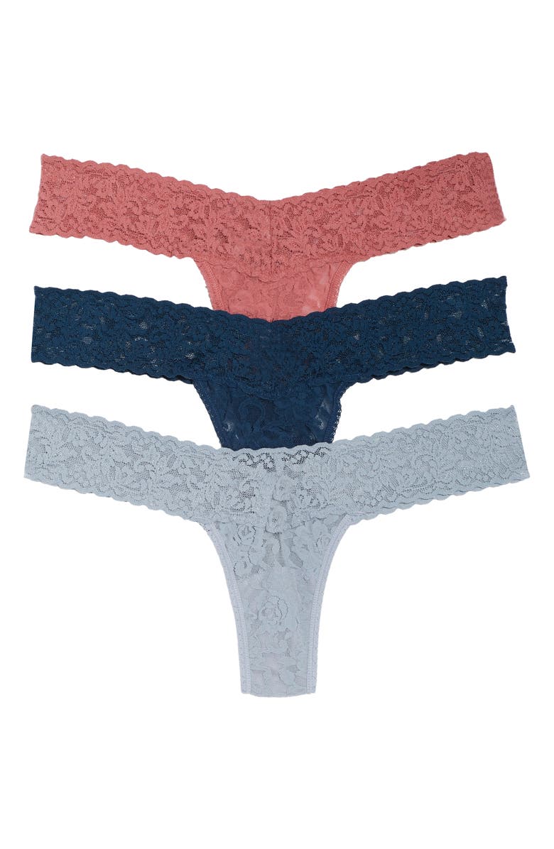 Hanky Panky Assorted 3-Pack Low Rise Fashion Thongs, Main, color, 