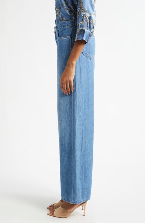 L Agence L'agence Alicent High Rise Sneaker Wide Leg Jeans In Stokes In Stokes