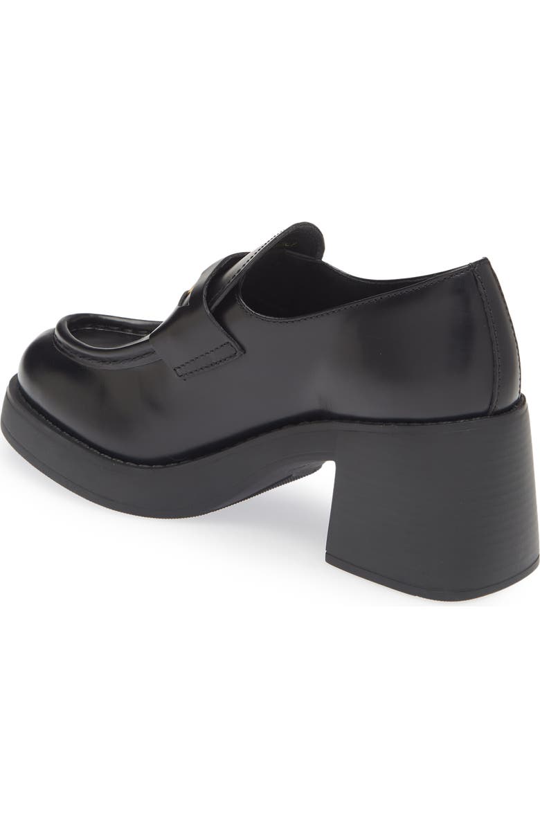 Miu Miu Block Heel Penny Loafer, Alternate, color,