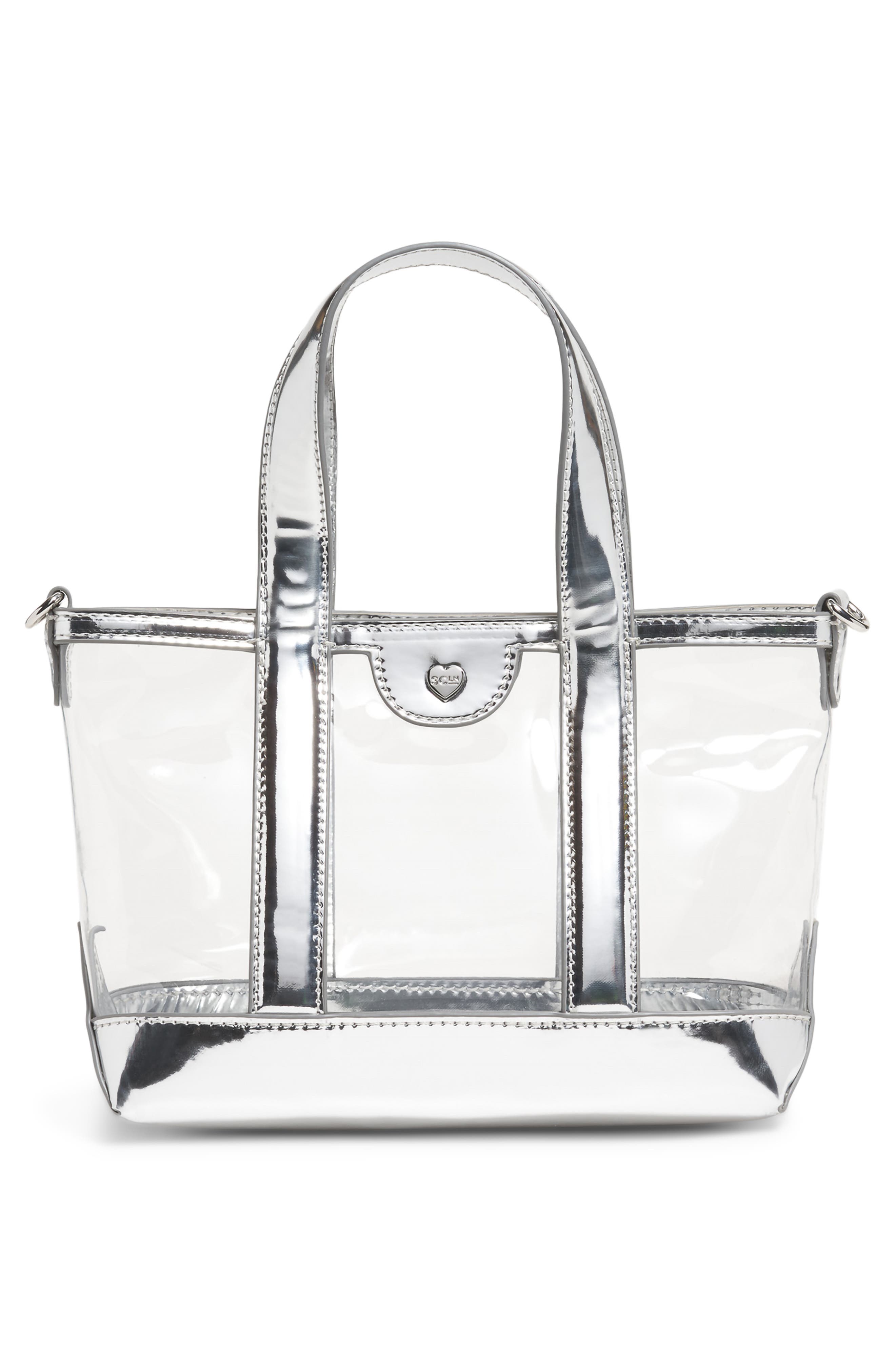 Stoney Clover Lane Mini Clear Tote, Alternate, color, Silver Metallic