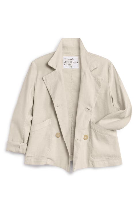 English Crop Cotton & Linen Peacoat