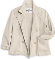 Frank & Eileen English Crop Cotton & Linen Peacoat