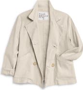 Frank & Eileen English Crop Cotton & Linen Peacoat