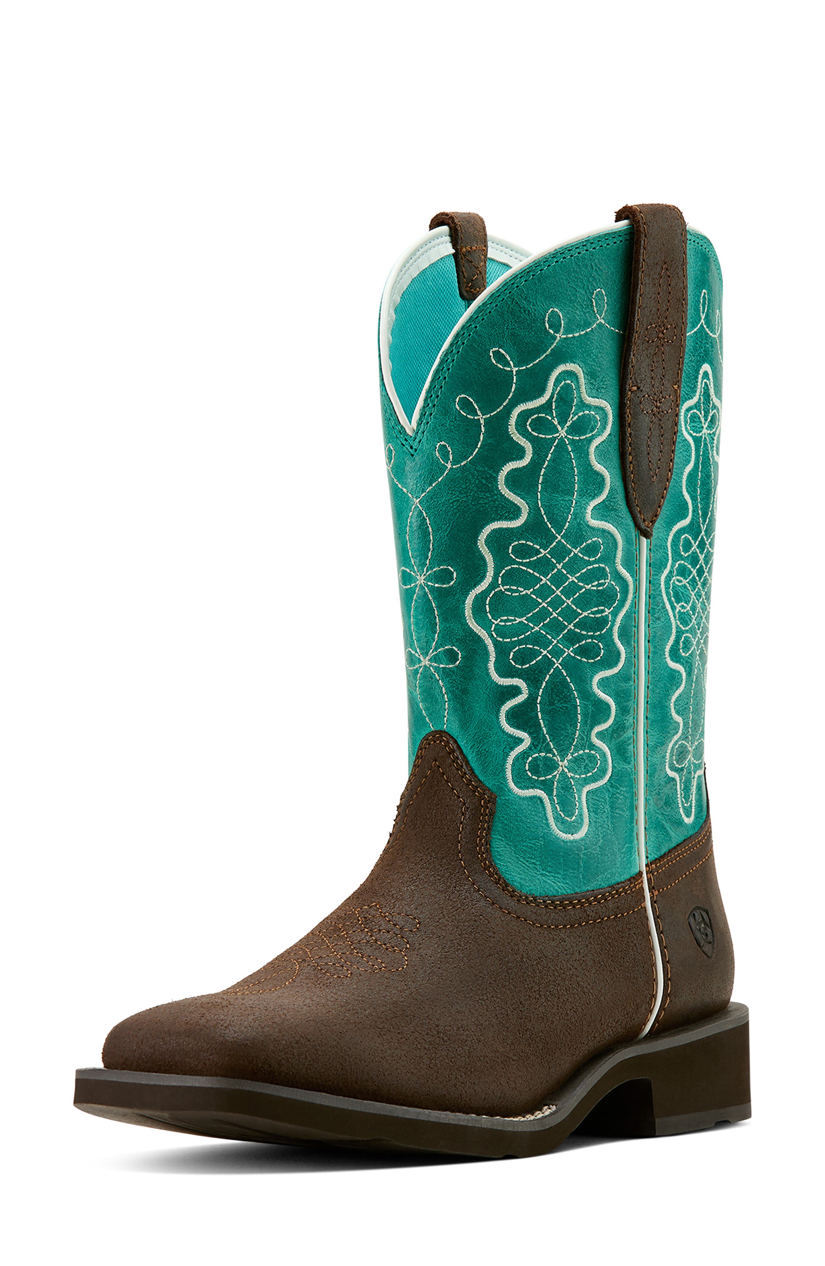 Ariat Callie Distressed Western Boot, Alternate, color, Brown