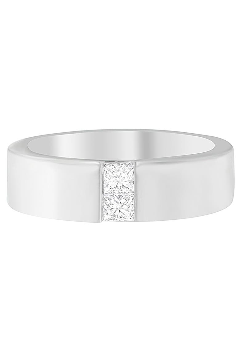Men's 14K White Gold 1/4 Cttw Diamond Channel Band Ring, Main, color, White