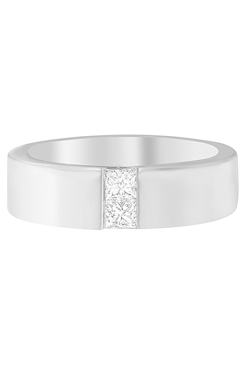 Haus of Brilliance Men's 14K White Gold 1/4 Cttw Diamond Channel Band Ring, Main, color, White