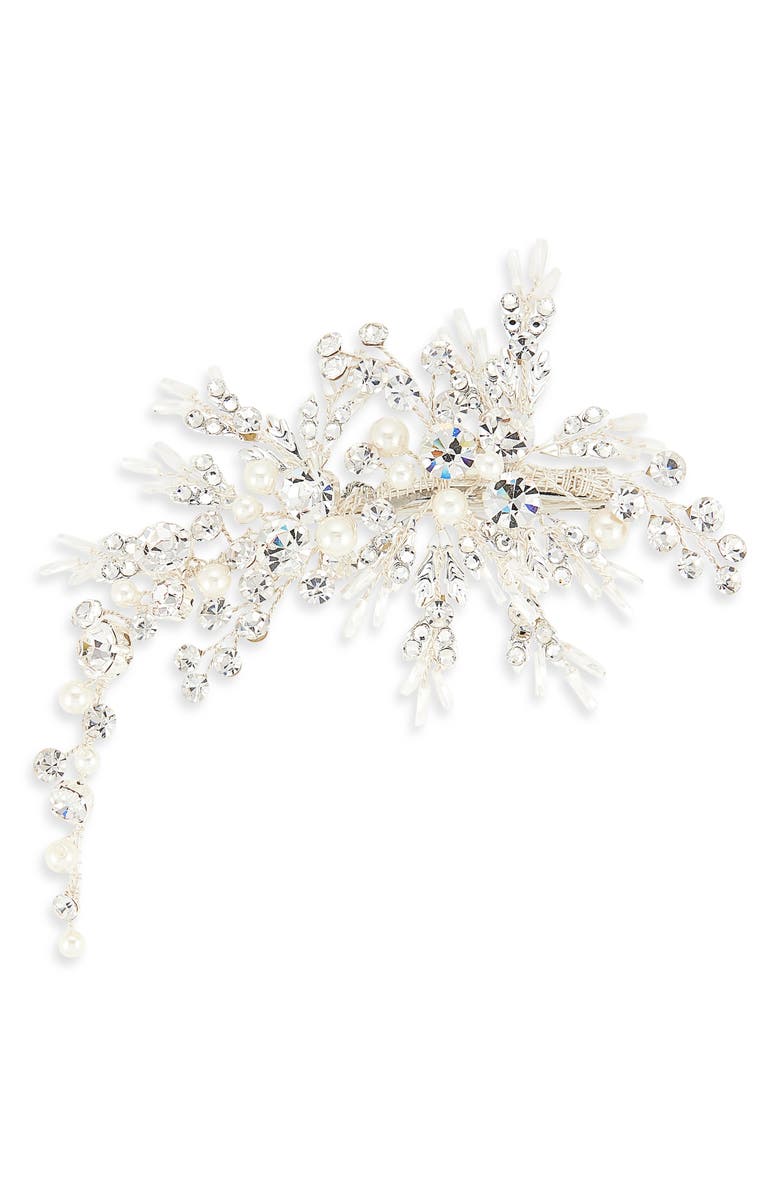 Brides & Hairpins Takara Hair Clip, Main, color, Silver