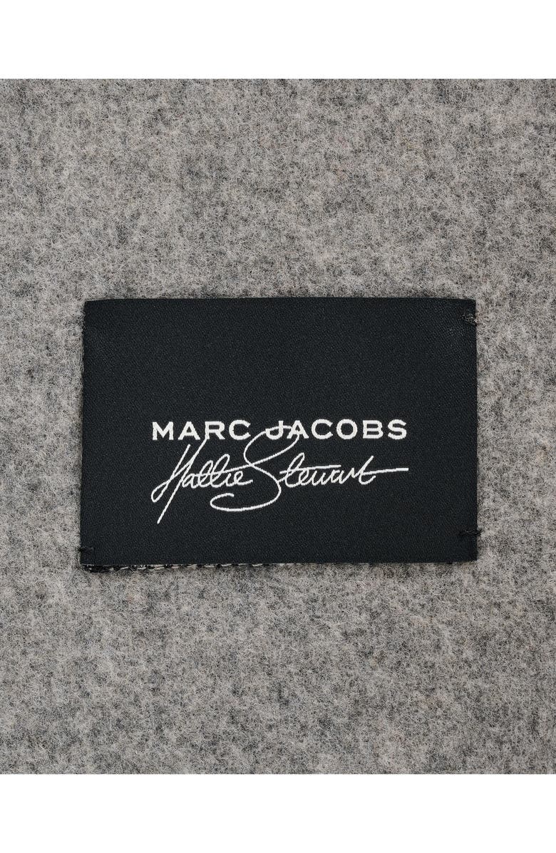 Marc Jacobs Daisy Appliqué Merino Wool Blend Scarf, Alternate, color,