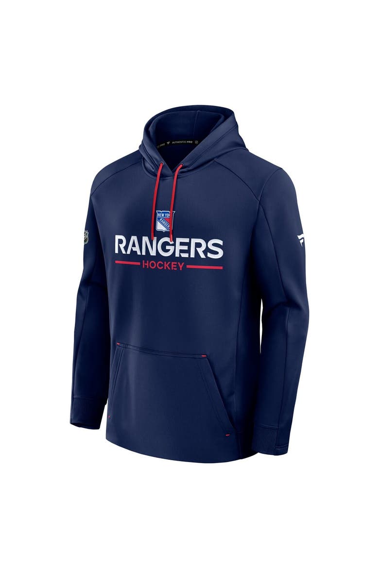 Men's Fanatics Navy New York Rangers Authentic Pro Rink Hoodie, Alternate, color, Navy