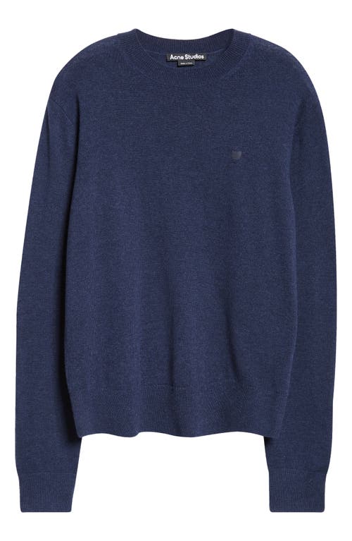 Acne Studios Wool & Yak Hair Sweater In Navy Melange