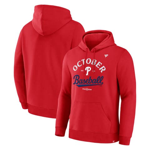 Men's Fanatics Red Philadelphia Phillies 2025 MLB Postseason Locker Room Hoodie
