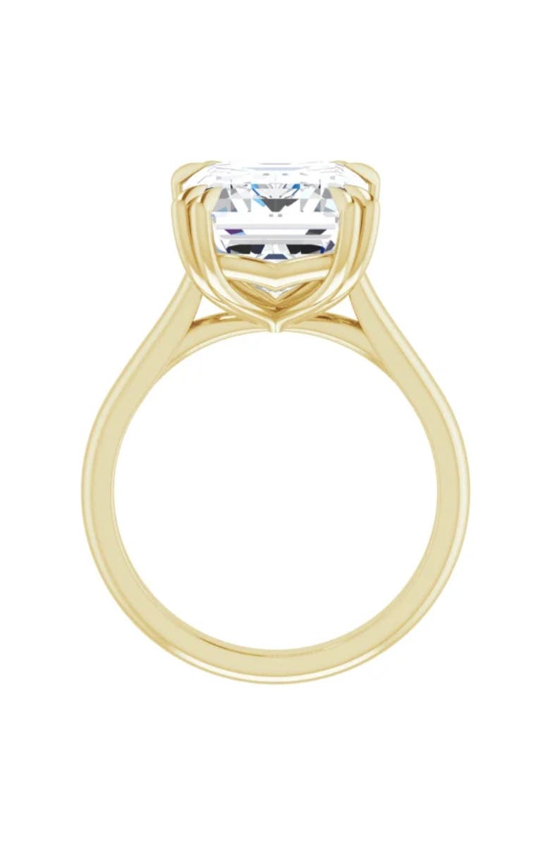 Bliss Diamond Certified 5Ct Emerald Cut Diamond Designer Engagement Ring Lab Grown 14k Gold, Alternate, color, 14K Yellow Gold