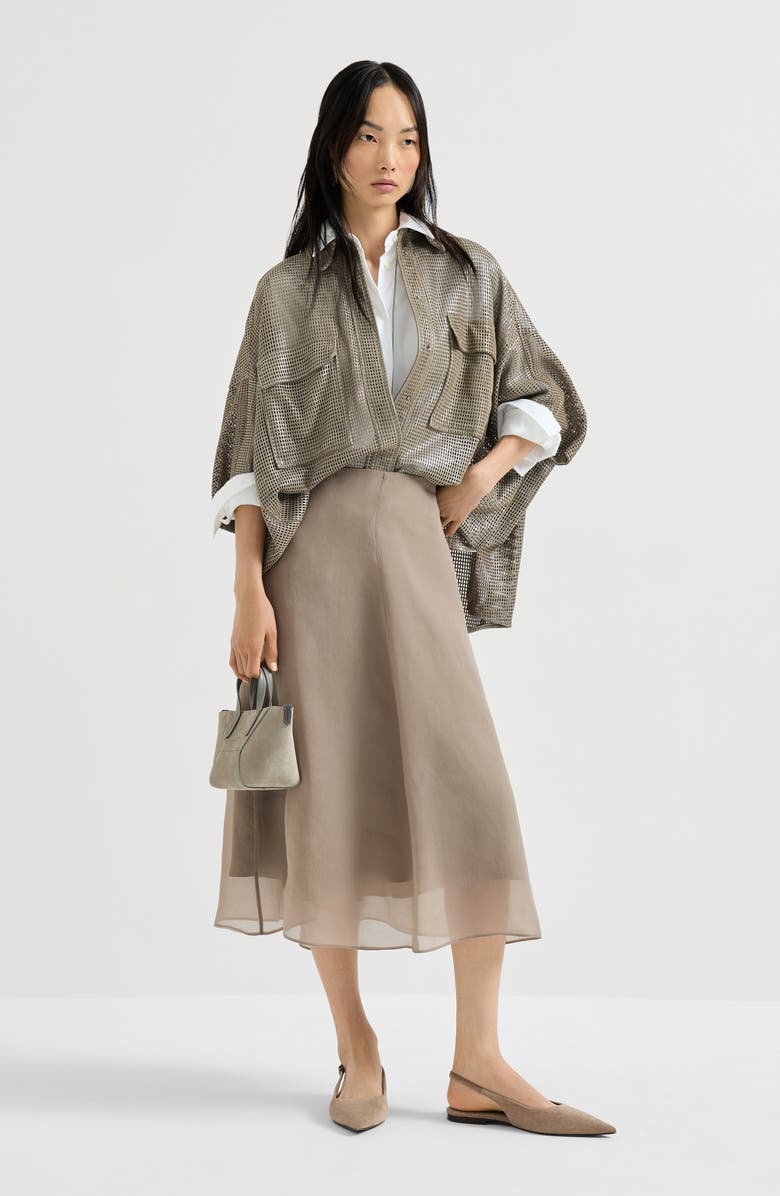 Brunello Cucinelli Circle skirt, Alternate, color, Rope