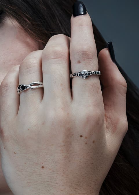Teara Skull Sterling Silver Ring