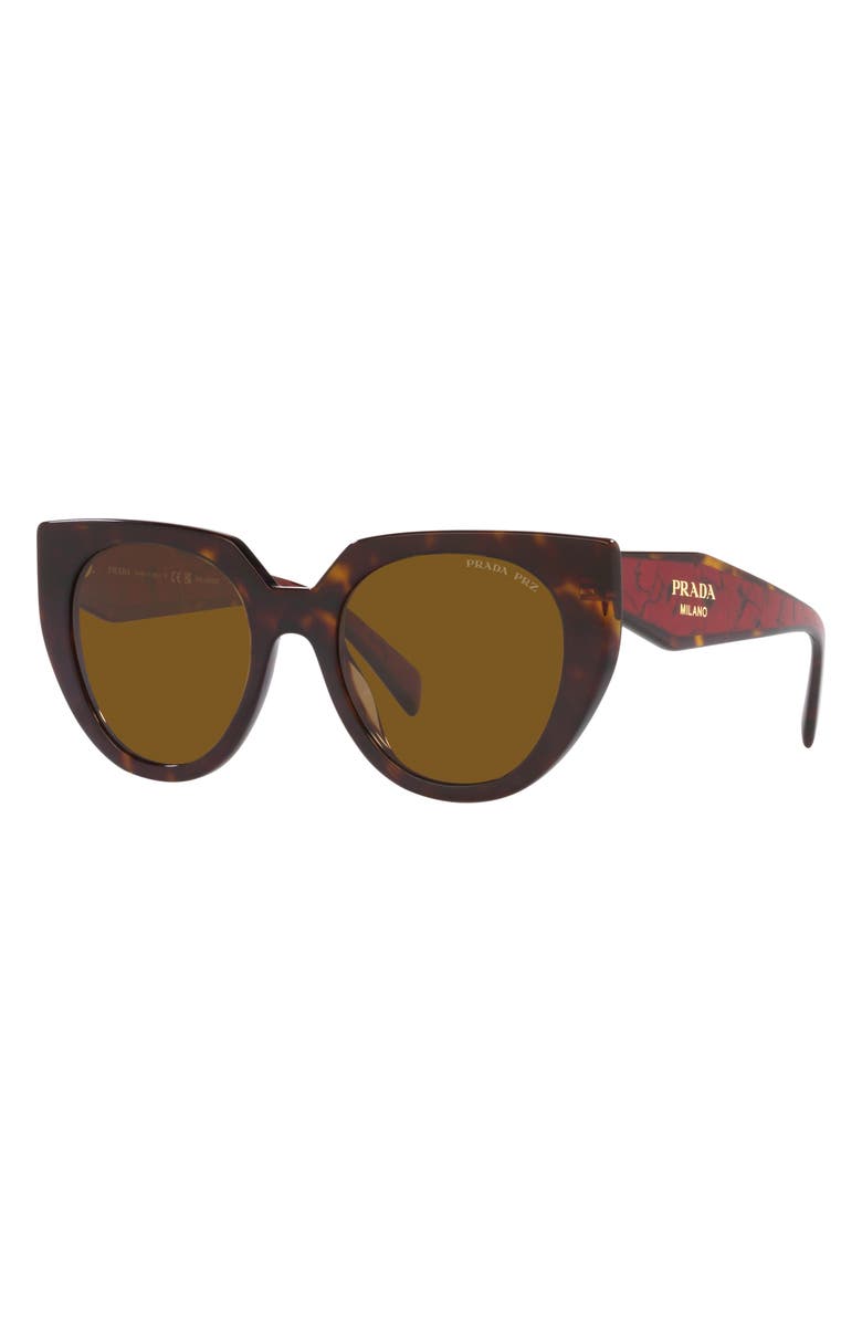 Prada 52mm Polarized Cat Eye Sunglasses, Alternate, color,