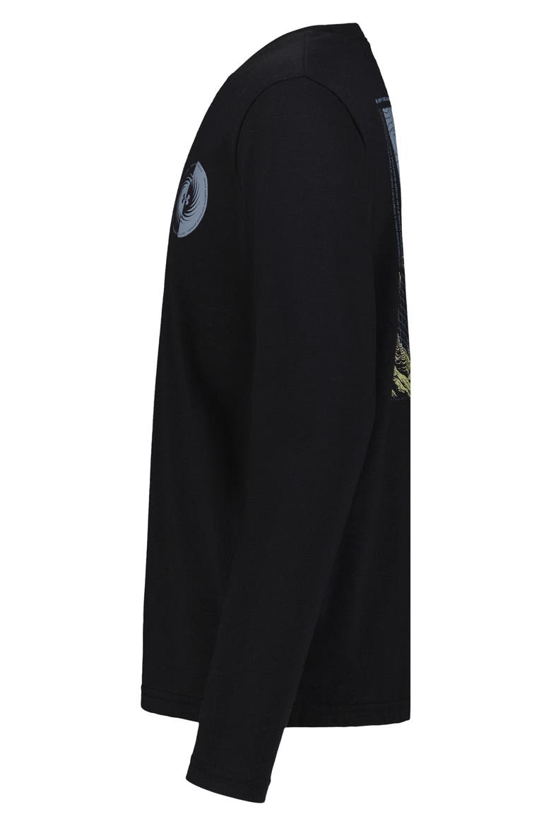 Kids' Buffalo Graphic Long Sleeve T-Shirt, Alternate, color, BLACK