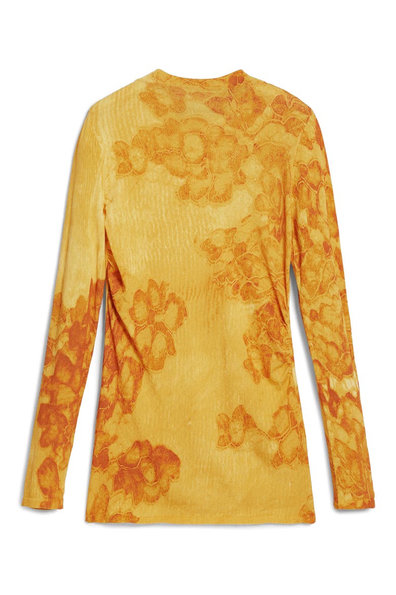 Funnel Neck Printed Sweater, Alternate, color, YELLOW