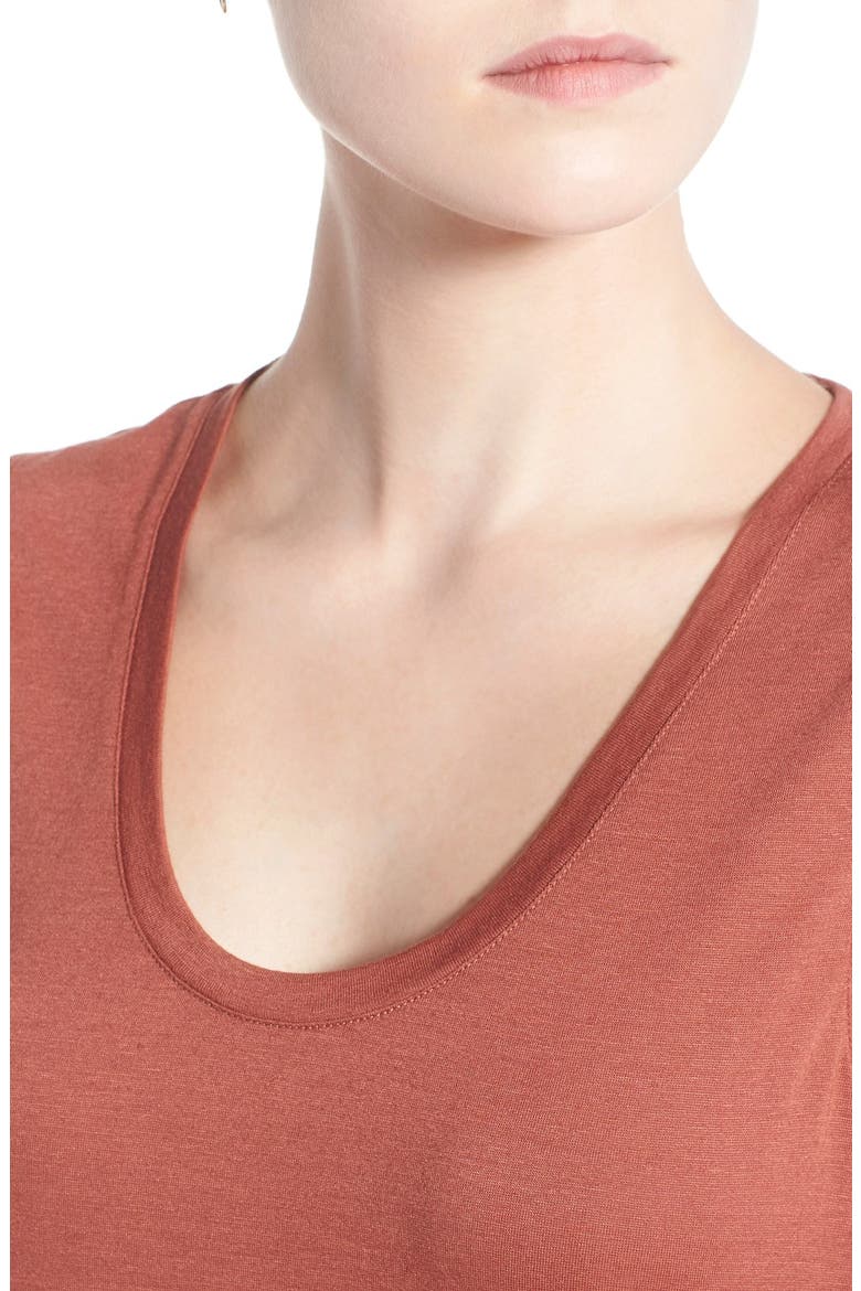 Cutout Drape Back Tank, Alternate, color, BROWN MAHOGANY
