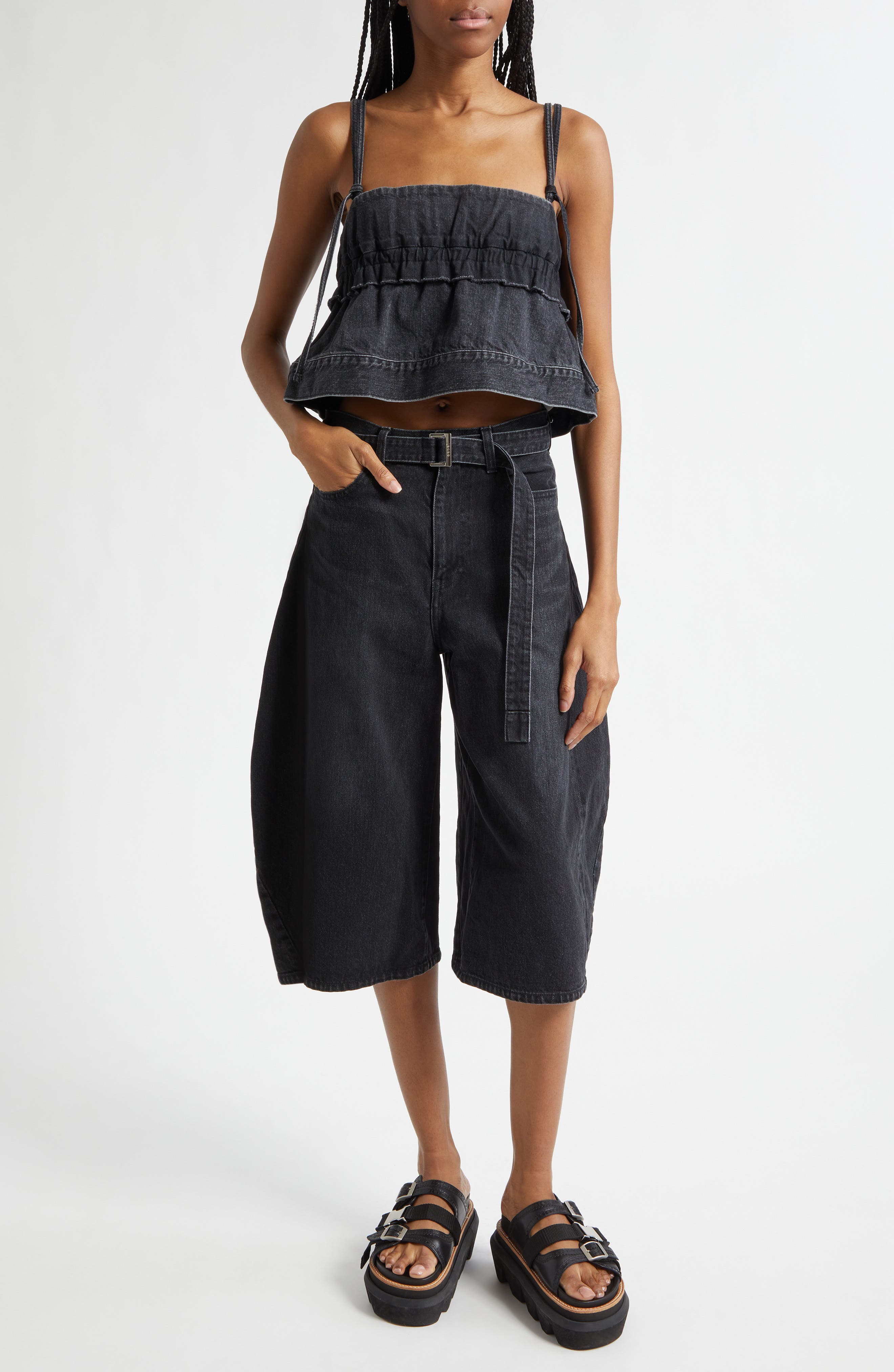 Crop Denim Camisole - image 2